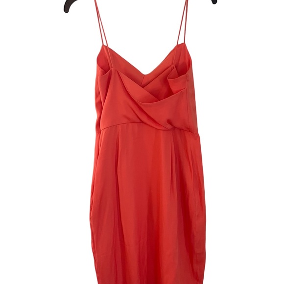 NWT Banana Republic Wrap Style Orange Midi Cocktail Dress size 6 - Picture 5 of 6